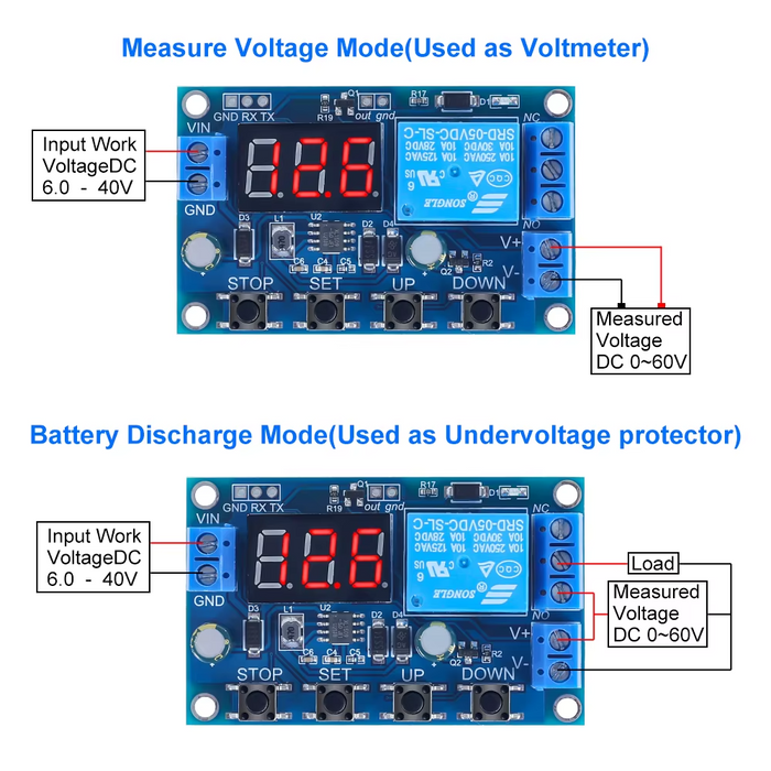 Modulo controlador de carga y descarga de batería 0v - 60V con UART