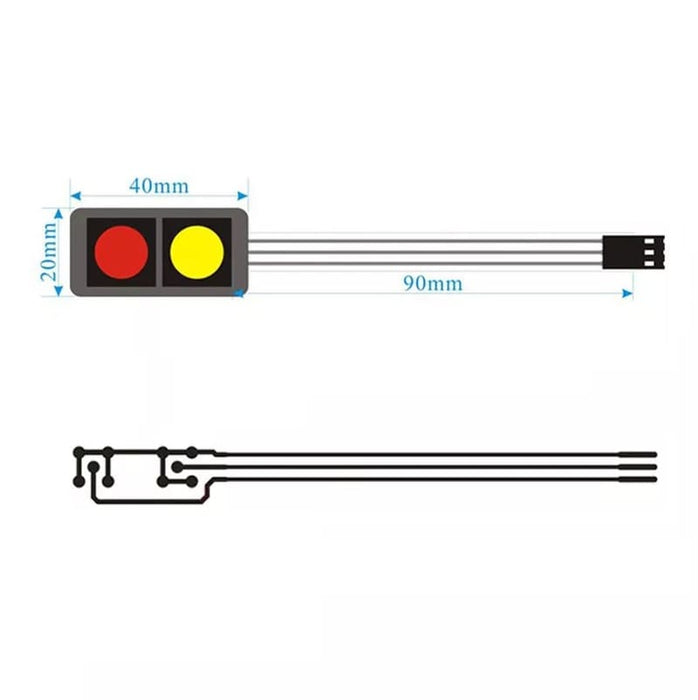 Keypad de 2 botones (rojo, amarillo)