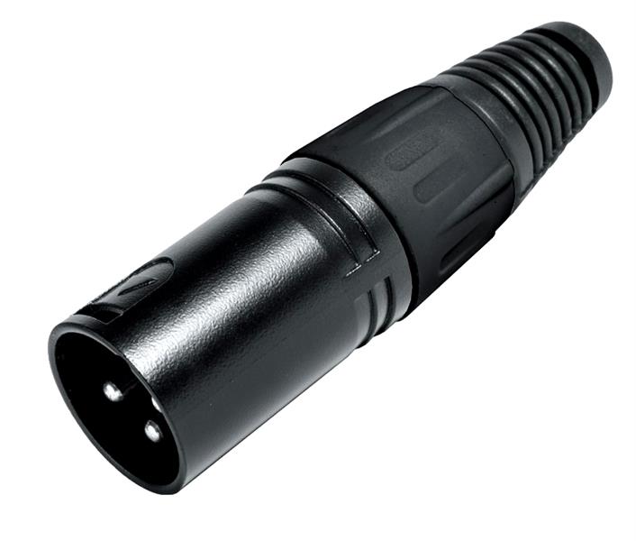 Conector XLR tipo neutrik 3 pines - Macho